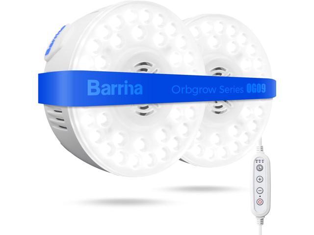 Barrina Orbgrow OG09 Puck Grow Light, 5000K 18W(2 x 9W, 270 Watt Equiv), Full Spectrum Plant Light for Indoor Plants, Magnetic & Linkable with...