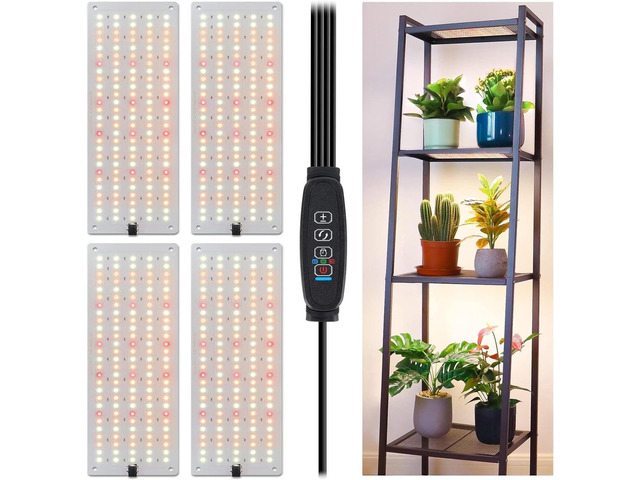 LBW Plant Grow Light, 540 LEDs Full Spectrum Plant Lights for Indoor Growing, Under Cabinet Grow Lamp with 4/8/12H Timer, 3 Lighting Modes, 10...