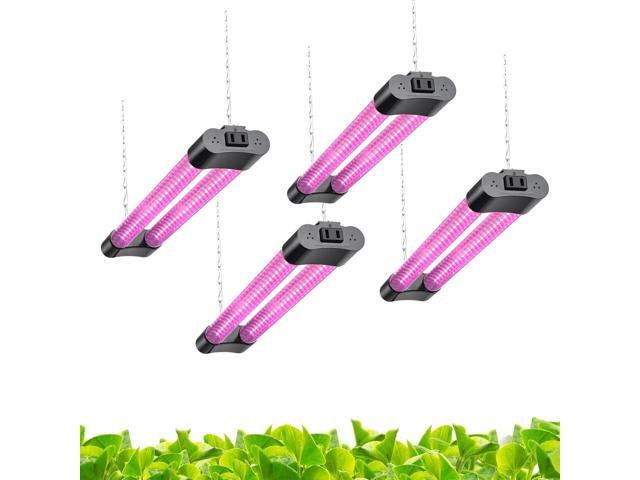 Hlite 16inch 4 Pack LED Grow Lights - Linkable Grow Lights for Indoor Plants, Full Spectrum Plant Lights Plug and Hanging Design with On/Off Switch...