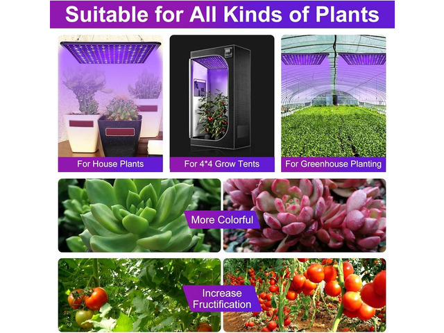 600W Full Spectrum LED Grow Light for Indoor Plants-UV, Grow Lamp for Seed Starting, Seedlings Vegetable Plants, Plant Perper Hanging Growing...