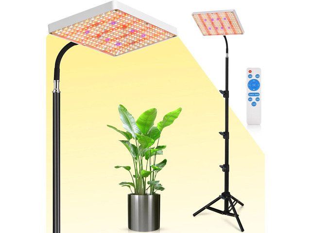 DragonLight Upgrade LED Grow Lights with Stand, Full Spectrum Dimmable Grow Light with Remote Control for Greenhouse and Indoor Plant Veg and...