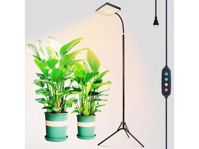 2026 Grow Light with Upgrade Stable Stand, Bright Grow Lights for Indoor Tall Plants, Bonsai Tree, 4/8/12/16/20H Timer, 25 Watt Power Draw, NO Need...