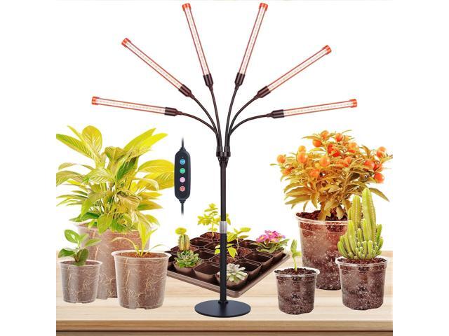 FECiDA 2026 6Head Table Top Grow Lights for Seed Starting, Indoor Plants, Bonsai, 54 Watt Power Draw, NO Need Adapter, 4/8/12/16/20H Timer, 16'-24'.