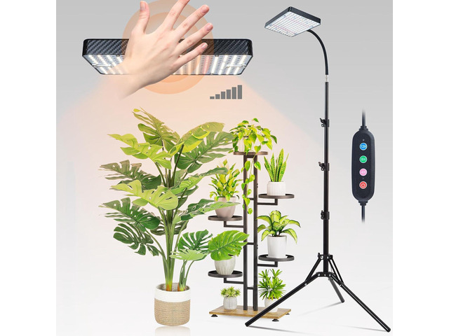 FECiDA Smart Control 25 Watt LED Grow Light with Stand, 4/8/12/16/20H Timer, Bright Enough Like A Small Sun Grow Lights for Indoor Plants, Bonsai...