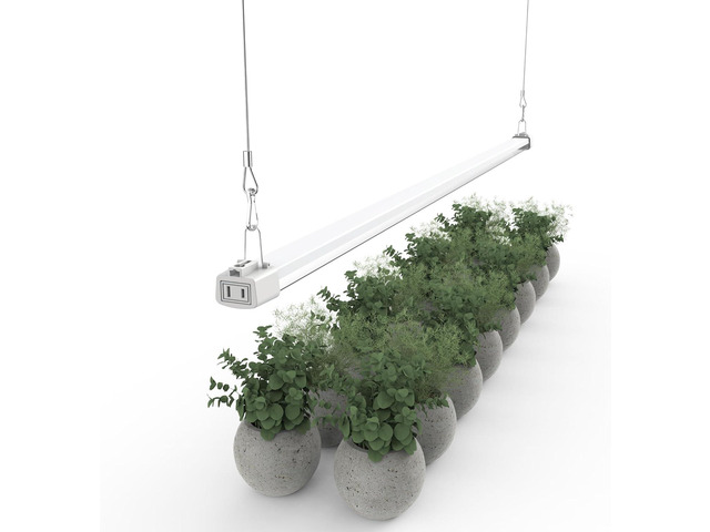 LED Grow Light 4FT Full Spectrum Compact Linkable Lighting Fixture for Indoor Greenhouse Year Round Plant Seedlings, Essential Grow Slim Hanging...