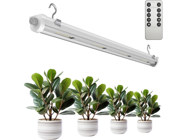 SANSI Grow Lights for Indoor Plants, 25W Plant Lights for Indoor Growing, 2FT 4000K Full Spectrum, T8 LED Grow Light Strips with 4-Level Dimmable,...