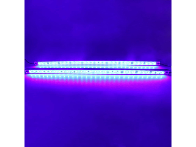 LEDENET 440nm Blue Waterproof LED Grow Light Strips, 12V DC Aquarium LED Strip Aluminum Lighting, 2 pc 20' Blue Boat Rigid LED Lights Strips,...