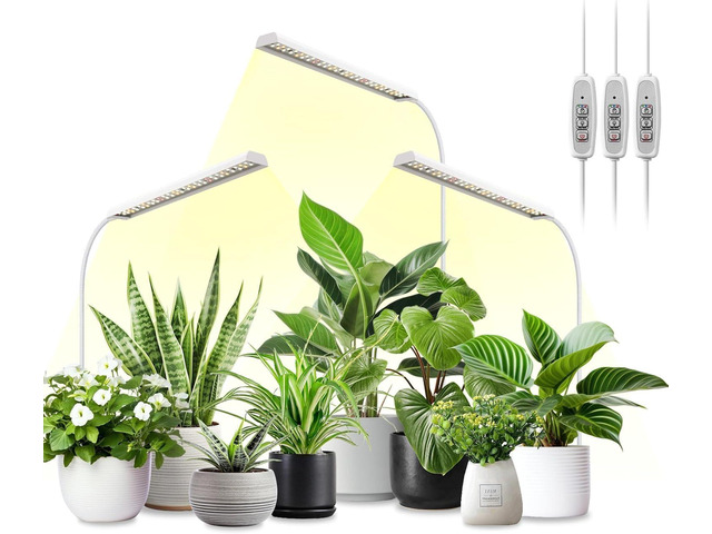 FOXGARDEN Grow Light for Indoor Plants Growing, Full Spectrum Gooseneck Plant Light for Indoor Plants,52 LED Bright Grow Lamp with Auto On/Off...