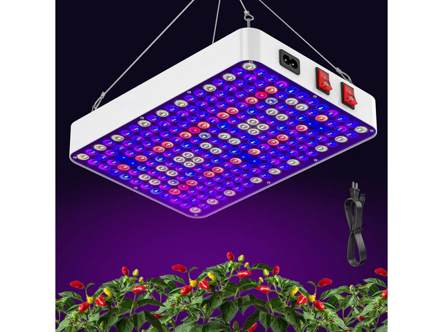 LED Grow Lights for Seed Starting Vegetables Bloom, UV-IR Included Hanging Full Spectrum Grow Lights for Indoor Hydroponic Plants Greenhouse...