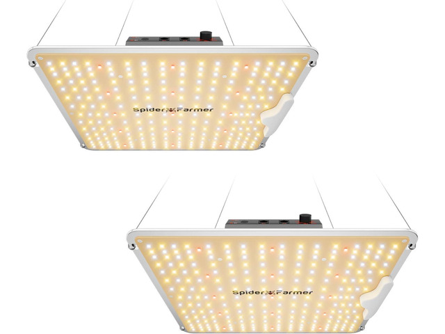 Spider Farmer SF1000-2Pack 200W LED Grow Light for Indoor Plants, Upgraded High Efficiency LEDs, Dimmable Full Spectrum High PPFD, Deep Penetration...