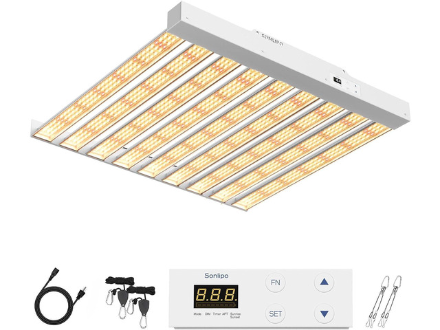 2024 New SPF4000 PRO 400W LED Grow Light 5x5ft Coverage with Veg & Bloom Dimmer Timer Full Spectrum Grow Lamps for Indoor Plants Seeding Flowering...