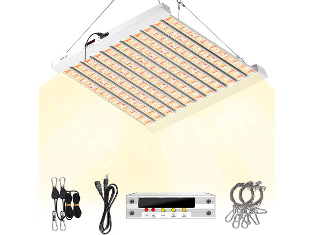 SZHLUX 500W LED Grow Light 4x4/5x5ft with Timer and Temp Control, Full Spectrum Grow Lamp with 1056 Diodes,Indoor Plants for Seedling Veg and Bloom...