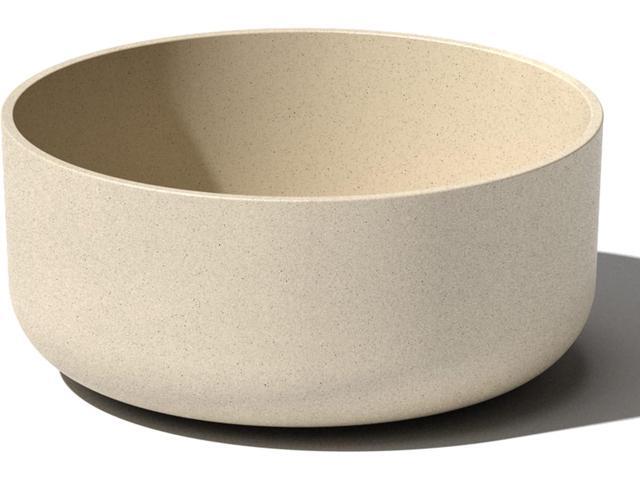 Veradek Mason Series Kona Bowl Planter - Round Planter for Indoor or Outdoor Tabletop/Balcony Durable Plastic-Stone Composite Material Modern.