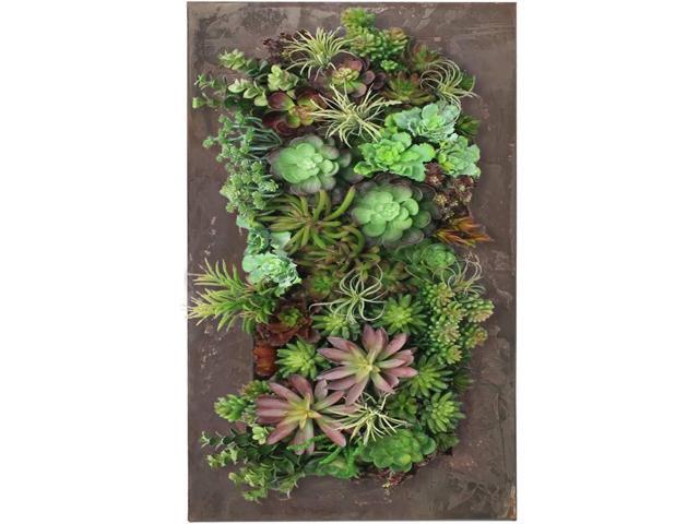 Modern Home Living Wall Galvanized Steel/Zinc Succulent Planter, Wall Mounted Garden Pocket Planter (18 Pocket, Rust Zinc)