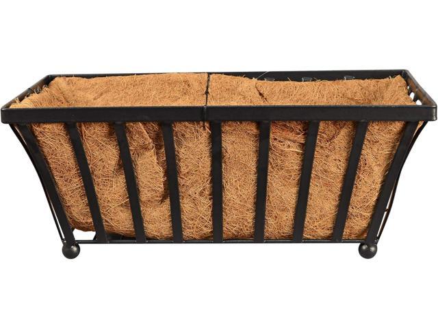 Arcadia Garden Products CB49 Solstice Series Rectangle Planter 22', Black