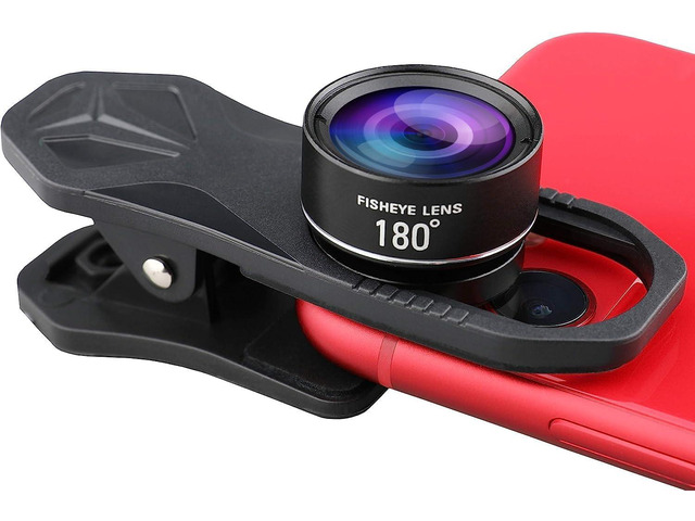 180° fisheye Lens for iPhone Samsung Google Android Smartphone,with Clip,Cell Phone Lens,anamorphic Lens,Funny Pictures