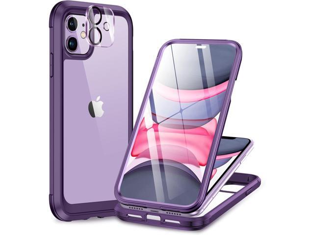 Miracase Glass Series for iPhone 11 Case 6.1 inch, Upgraded Full-Body Rugged Phone Bumper Case Cover with Built-in 9H Tempered Glass Screen...