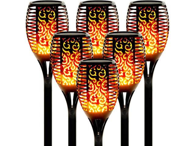 Walensee Solar Lights Outdoor with Flickering Flame,96 LED Solar Torch Lights Waterproof,43' Tall Super Larger Size Torches for Outside Garden...
