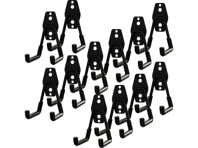 Garage Hooks Heavy Duty, 12 Pack Black Metal U Square Organizing Hooks for Hanging Heavy Duty, Bike Ladder Hangers, Iron Rust-Proof Screw-in...