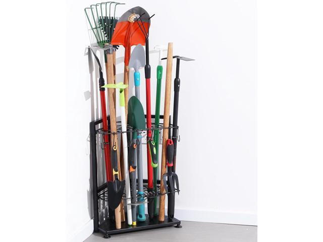 YueTong Garden Tool Organizer for Corner,Yard Tools Rack for Garage Storage Organization,Garage Tool Holder Free Standing No Mount. Heavy Duty and...