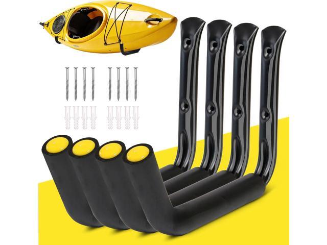 GEEDAR Heavy Duty Garage Storage Hooks -120 LB Capacity, 4packs, 15' Wall Mounted Rack for Hanging Kayak, Paddle Board, Ladders, Bikes Enforced...