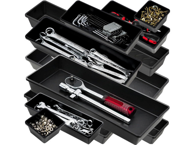 ONREVA Tool Box Organizer Tray Divider Set, Extra Large Toolbox Trays, Tool Box Organizers and Storage Kit, Rolling Tool Chest Drawer Bins,...