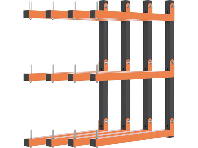 Riciakik Lumber Rack Wall Mount, Lumber Storage Rack, Heavy Duty Wood Storage Racks with 6-Level System, 720 lb Sturdy Garage Wood Organizer,...