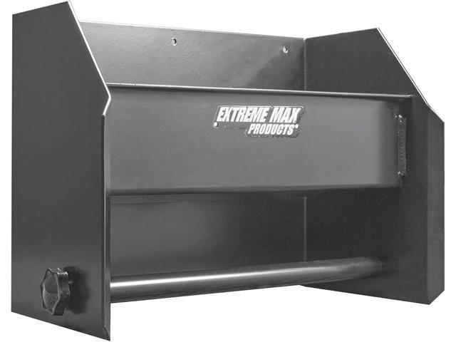 Extreme Max 5001.6122 Wall-Mount Aluminum Hand Cleaning Station Organizer for Enclosed Race Trailer, Shop, Garage, Storage - Black