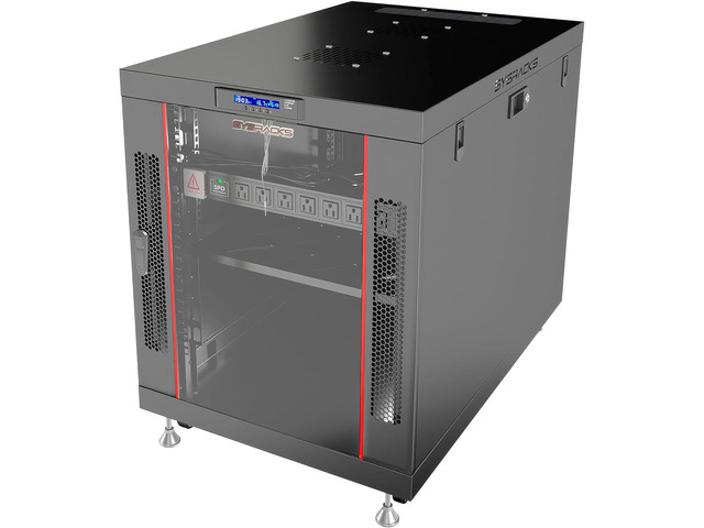 19' Server Rack Cabinet 12U 35' Deep Network Cabinet Enclosure with Glass Door, Locking Panels, Cooling Fans, PDU & Shelf, IT Rack for Servers,...