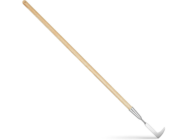Lothee Garden Long Handle Crack Weeder 54 Inch Stainless Steel Crevice Weeding Tool L Shaped Weed Puller Tool Weed Remover Tool Long Handled Manual...