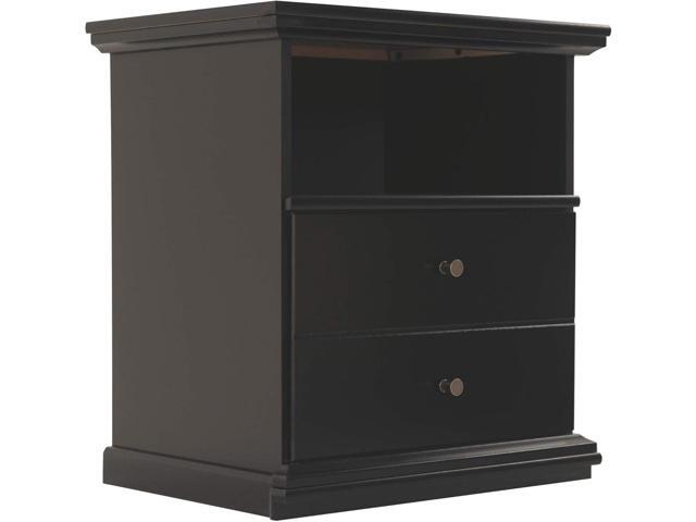 Signature Design by Ashley Maribel Children's Traditional 1 Drawer Nightstand with 1 Storage Cubby, 24.37' Tall, Black