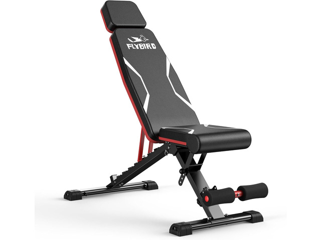 FLYBIRD Adjustable Weight Bench, Full Body Workout Bench for Home Gym