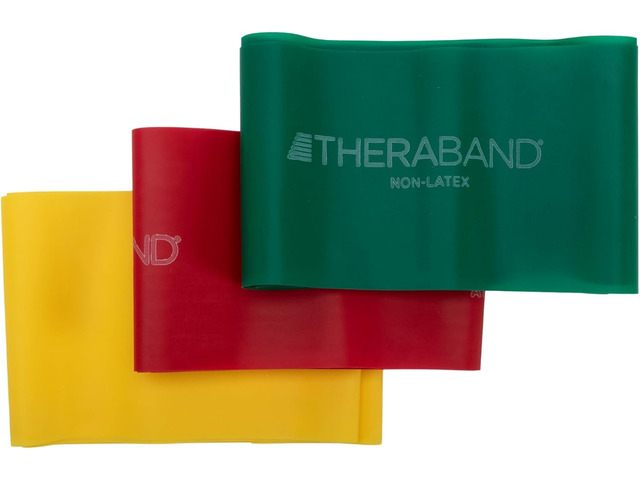 THERABAND Resistance Bands Set, Elastic Bands for Exercise & Physical Therapy, Strength Training for Upper & Lower Body Fitness