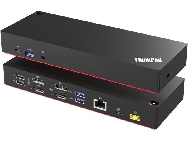 ThinkPad 40AF0135 Universal Hybrid USB-C with USB-A Adapter Docking Station for Lenovo Laptops, Dual Monitor, Comes with ITSPWR HDMI 4K Cable + 50...