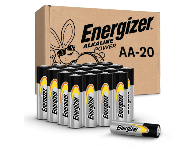 Energizer AA Batteries Alkaline Power, 20 Count Alkaline Double A Battery Pack