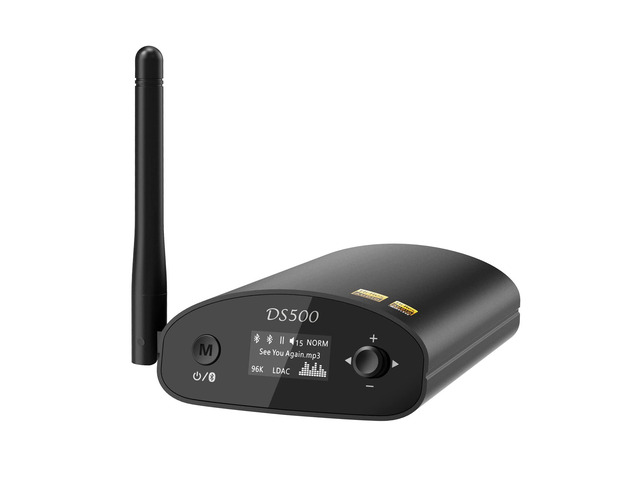 DS500 Hi-Res Bluetooth 5.3 Receiver, 32-Bit/384kHz Audiophile DAC, Lossless LDAC & aptX HD, OLED Display, Built-in EQ, RCA/Optical/Coaxial Out for...
