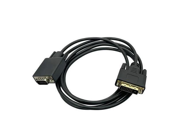 DVI to VGA Convert Cable 24+1 DVI to VGA Plug Adapter Extend Wire Desktop Computer Laptop PC Connect Projector HD Monitor Line