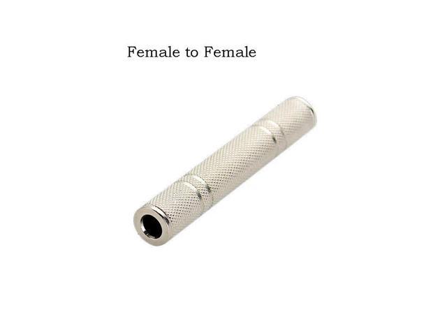 6.35mm Jack Audio Extend Plug Female to Female Microphone Convert Adapter 1/4' Guitar Audio Cord Cable Coupler