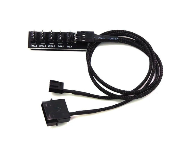 Cooling Fan Cable Splitter 5 in 1 HUB Pwm2510 Nylon Network 4PIN Independent Power Supply Fan Converter Computer Extend Adapter