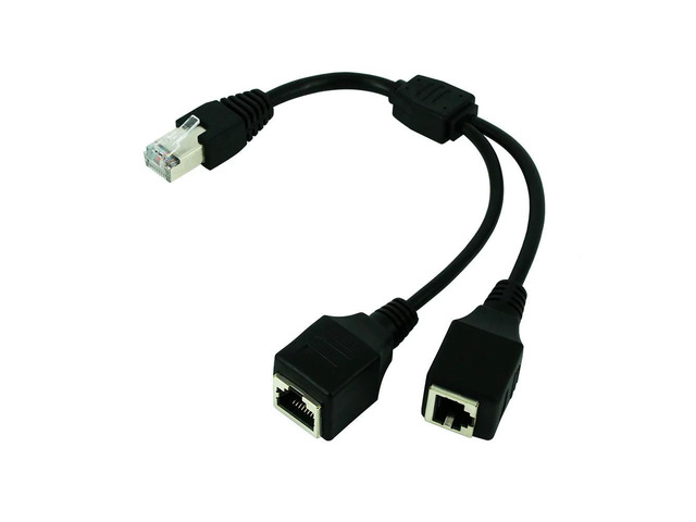 RJ45 1 Male to 2 Female LAN Cable Socket Port Ethernet Network Splitter Y Stable Transmission Cat5e Cat5 Cat6 Easy Adapter Cable