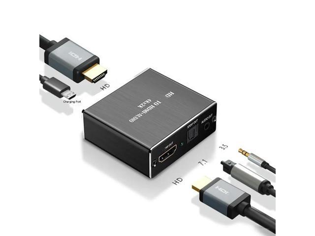4K 2K 3D Video Decording Extractor with HDMI Audio Splitter Fiber 5.1 to 3.5MM SPDIF Stereo Output Converter Compatible Adapter