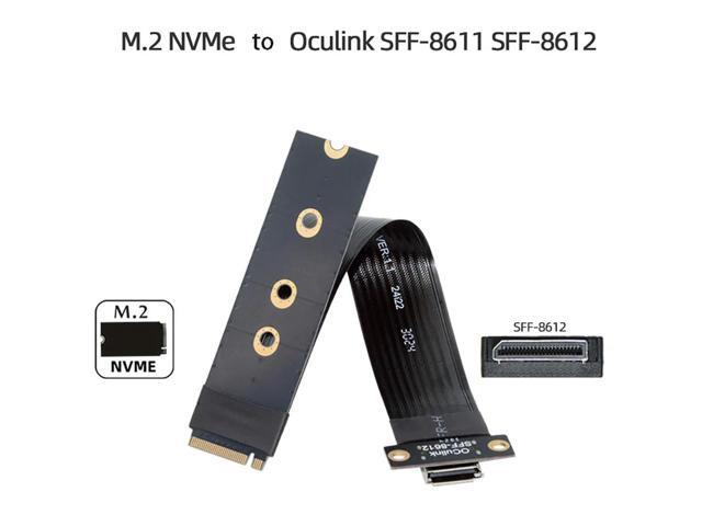 M.2 NVME to Oculink Convert Cable PCIe 4.0 Gen4 Extend Ribbon PC Laptop SSD External Graphics Card M2 M Key to SFF-8612 Adapter
