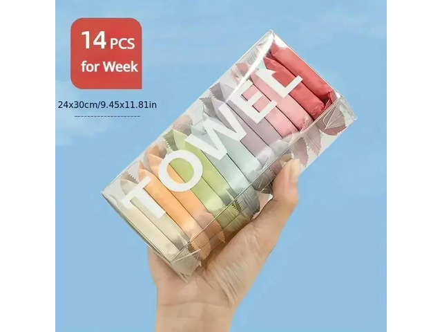 ZOCI-14pcs/box Disposable Washcloth Travel Towel Thickened Compressed Face Cleansing Beauty Square Towel
