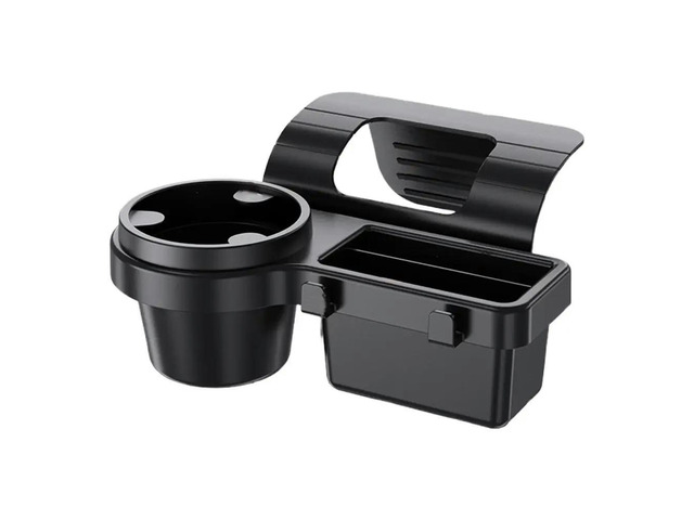 Car Door Cup Holder Window Drink Bottle Holder Stand Phone Key Organizer With With Dual Hanging Hooks & Charging Port
