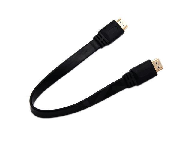 Black 30cm Full HD Short HDMI-compatible Cable Support 3D Male to Male Plug Flat Cable Cord for Audio Video HDTV TV