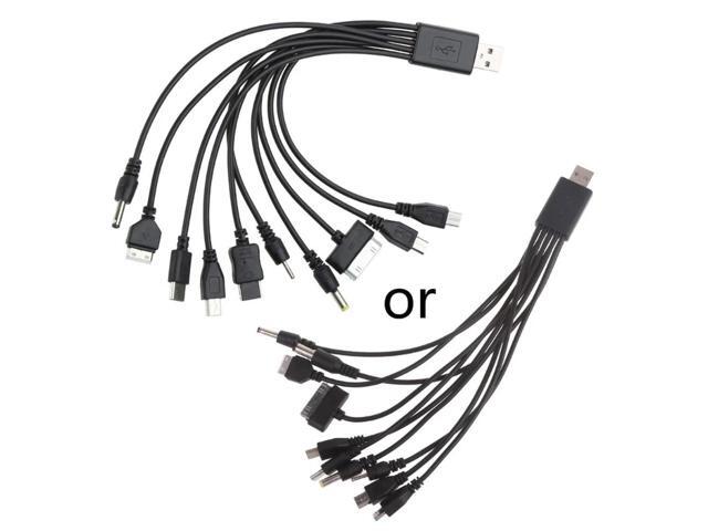 Universal USB To Multi Plug Cell Phone Charger Cable 10 in 1 USB Cable For phone Charger Cable 20CM/7.87in