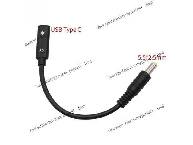ZOCI-USB 3.1 Type C USB Female to DC 5.5*2.5 mm 5.5* 2.1 Male Adapter Connector Adaptor for PD