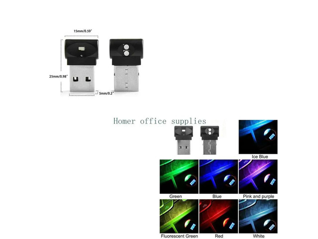 Mini USB LED RGB Ambient Light Atmosphere for Night Lamp for Home Decoration Photosensitive Automatically Turns o