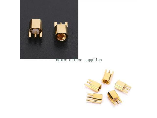 MMCX Female Jack Connector PCB Mount With Solder Straight Goldplated 3 Pins