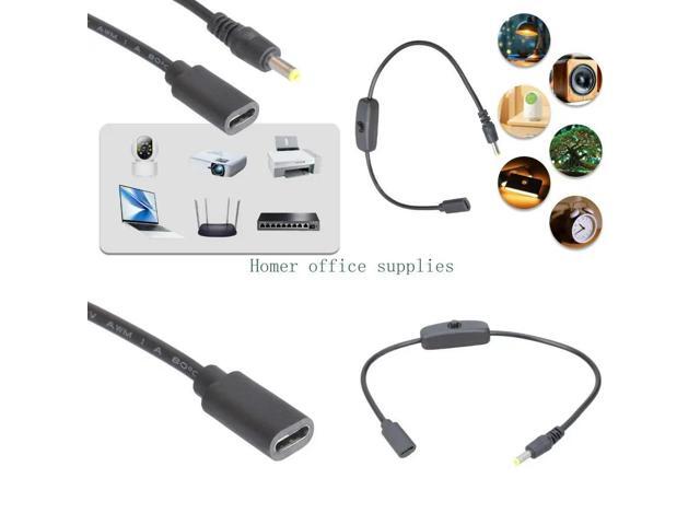USB C Female to Male DC4017 Power Cord Type C to 4.0x1.7mm Connector Cable 35cm
